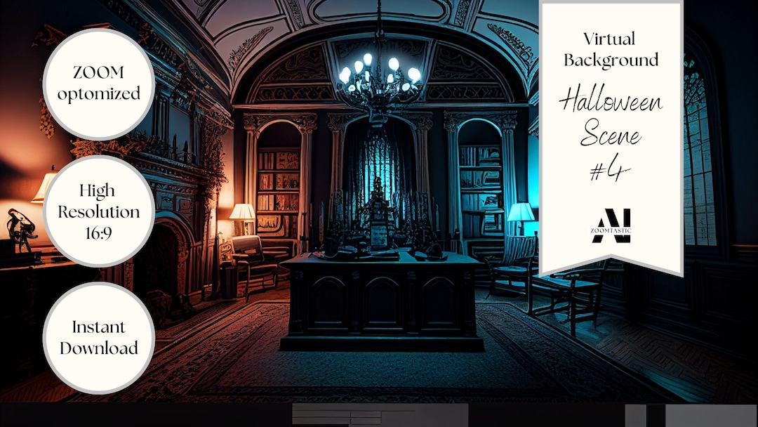 Zoom Background Halloween Scene #4| Virtual Background | Zoom Home