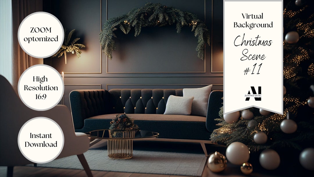 Zoom Christmas Background #11| Virtual Background | Zoom Home Office ...