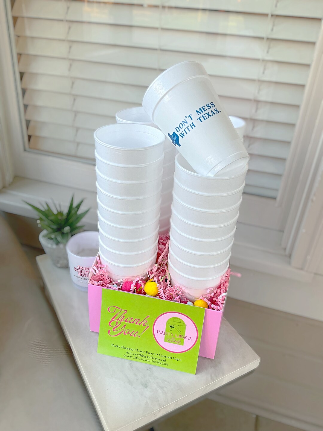 Custom Styrofoam Cups Set of 10 Custom Appliqué Styrofoam Etsy