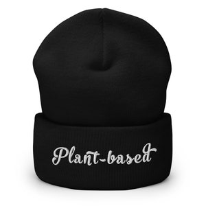 Plant-Based Vegan themed Cuffed Beanie