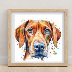 Hungarian Vizsla print | Hungarian Vizsla  | Hungarian Vizsla poster | Vizsla print | watercolour print | Dog lovers | pet portrait