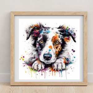 Border Collie print | Border Collie | Border Collie poster | watercolour print | Dog lovers | pet portrait