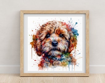 Cavapoo print | Cavapoo | Cavapoo poster | watercolour print | Dog lovers | pet portrait