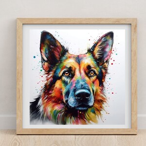 German Shepherd print | German Shepherd | German Shepherd poster | watercolour print | Dog lovers | pet portrait