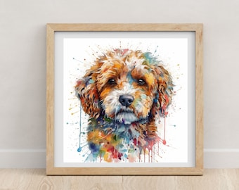 Cavapoo print | Cavapoo | Cavapoo poster | watercolour print | Dog lovers | pet portrait