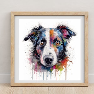 Border Collie print | Border Collie | Border Collie poster | watercolour print | Dog lovers | pet portrait