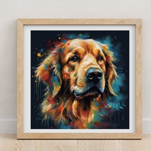 Golden Retriever print | Golden Retriever | Golden Retriever poster | watercolour print | Dog lovers | pet portrait