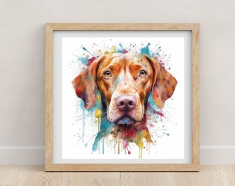 Hungarian Vizsla print | Hungarian Vizsla  | Hungarian Vizsla poster | Vizsla print | watercolour print | Dog lovers | pet portrait