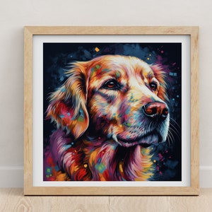 Golden Retriever print | Golden Retriever | Golden Retriever poster | watercolour print | Dog lovers | pet portrait