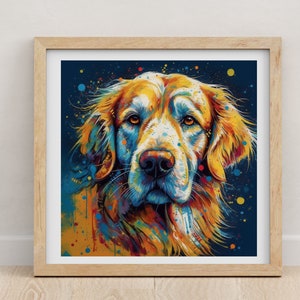 Golden Retriever print | Golden Retriever | Golden Retriever poster | watercolour print | Dog lovers | pet portrait