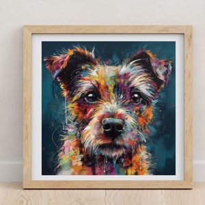 Terrier Druck | Terrier | Terrier Poster | Yorkshire Terrier | Aquarell Druck | Hundeliebhaber | Tierportrait