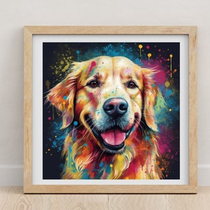 Golden Retriever print | Golden Retriever | Golden Retriever poster | watercolour print | Dog lovers | pet portrait