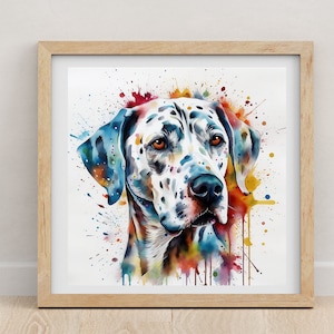 Dalmatian print | Dalmatian | Dalmatian poster | watercolour print | Dog lovers | pet portrait