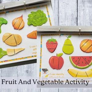 Fruit And Vegetable Activity Printable Vegetable And Fruit Puzzles Printable Healthy Food Activities For Toddlers Fruit And Vegetable Match