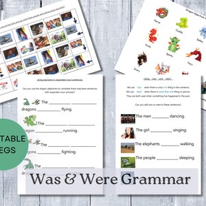 Was And Were Verb Agreement English Grammar Worksheets For EAL Pupils Homeschool English Resources Learning English Worksheets Verb Game