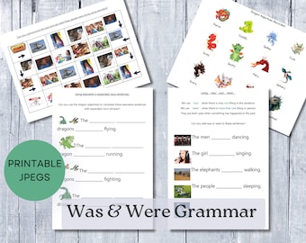 Was And Were Verb Agreement English Grammar Worksheets For EAL Pupils Homeschool English Resources Learning English Worksheets Verb Game
