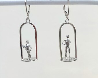 Gulliver collection "standing wind" earrings in 925 silver