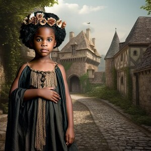 Medieval Fantasy Castle Digital Background / Cobblestone Street Backdrop / Fairy Tale / for photographers / Digital Artist / Photoshop