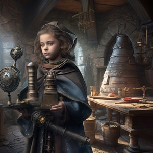 Medieval Fantasy Wizard Digital Background / Wizard Workshop Backdrop / Fairy Tale / for photographers / Digital Artist / Castle