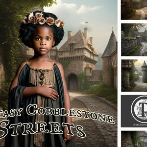 Medieval Fantasy Castle Digital Background 12 pack / Cobblestone Street Backdrop / Fairy Tale / photographers / Digital Artist / Photoshop