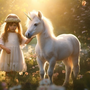 Baby Unicorn Shimmer Digital Backdrop / Unicorn Digital Background /  Fairy Tale / Fantasy / Photographers / digital Artist /