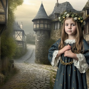 Medieval Fantasy Castle Digital Backdrop / Cobblestone Street Background / Fairy Tale / photographers / Digital Artist / Photoshop Overlay