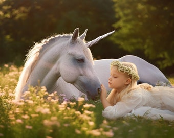 Magical Unicorn Digital Backdrop / Unicorn Digital Background /  Fairy Tale / Fantasy / Photographers / digital Artist /