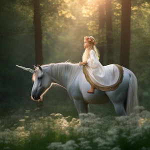 Mystical Unicorn Digital Backdrop / Unicorn Digital Background /  Fairy Tale / Fantasy / Photographers / digital Artist / Magical Beast