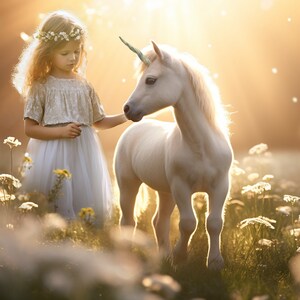 Baby Unicorn glow Digital Backdrop / Unicorn Digital Background /  Fairy Tale / Fantasy / Photographers / digital Artist /