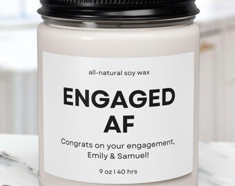 Vela de compromiso personalizada, Regalos de compromiso personalizados, Regalo de compromiso para el mejor amigo/a, Regalos de compromiso para parejas, Vela de compromiso personalizada, Regalo para prometido/a