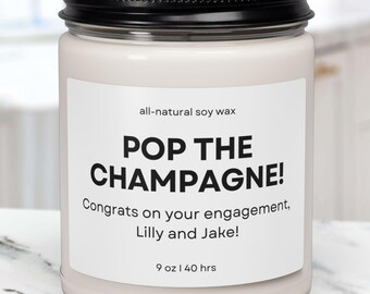 Vela de compromiso personalizada, Regalos de compromiso personalizados, Regalo de compromiso para el mejor amigo/a, Regalos de compromiso para parejas, Vela de compromiso personalizada, Regalo para prometido/a