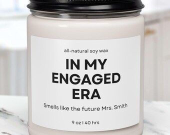 Vela de compromiso personalizada, Regalos de compromiso personalizados, Regalo de compromiso para el mejor amigo/a, Regalos de compromiso para parejas, Vela de compromiso personalizada, Regalo para prometido/a