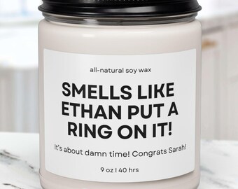 Vela de compromiso personalizada, Regalos de compromiso personalizados, Regalo de compromiso para el mejor amigo/a, Regalos de compromiso para parejas, Vela de compromiso personalizada, Regalo para prometido/a