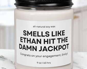 Vela de compromiso personalizada, Regalos de compromiso personalizados, Regalo de compromiso para el mejor amigo/a, Regalos de compromiso para parejas, Vela de compromiso personalizada, Regalo para prometido/a