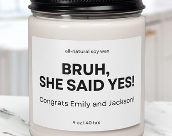 Vela de compromiso personalizada, Regalos de compromiso personalizados, Regalo de compromiso para el mejor amigo/a, Regalos de compromiso para parejas, Vela de compromiso personalizada, Regalo para prometido/a