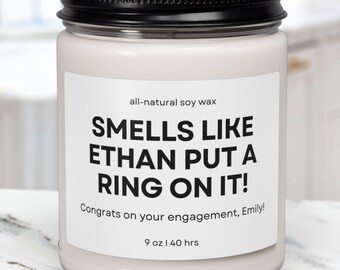 Vela de compromiso personalizada, Regalos de compromiso personalizados, Regalo de compromiso para el mejor amigo/a, Regalos de compromiso para parejas, Vela de compromiso personalizada, Regalo para prometido/a