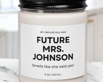 Vela de compromiso personalizada, Regalos de compromiso personalizados, Regalo de compromiso para el mejor amigo/a, Regalos de compromiso para parejas, Vela de compromiso personalizada, Regalo para prometido/a