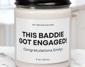 Vela de compromiso personalizada, Regalos de compromiso personalizados, Regalo de compromiso para el mejor amigo/a, Regalos de compromiso para parejas, Vela de compromiso personalizada, Regalo para prometido/a