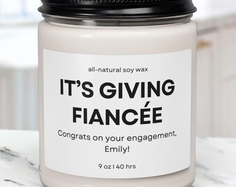 Vela de compromiso personalizada, Regalos de compromiso personalizados, Regalo de compromiso para el mejor amigo/a, Regalos de compromiso para parejas, Vela de compromiso personalizada, Regalo para prometido/a