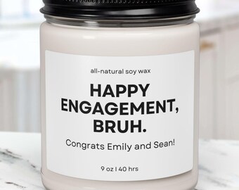 Vela de compromiso personalizada, Regalos de compromiso personalizados, Regalo de compromiso para el mejor amigo/a, Regalos de compromiso para parejas, Vela de compromiso personalizada, Regalo para prometido/a