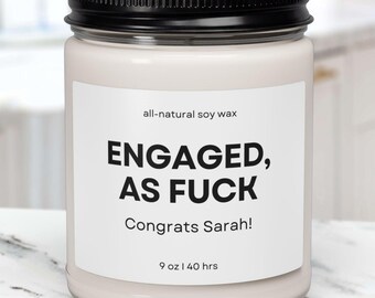 Vela de compromiso personalizada, Regalos de compromiso personalizados, Regalo de compromiso para el mejor amigo/a, Regalos de compromiso para parejas, Vela de compromiso personalizada, Regalo para prometido/a