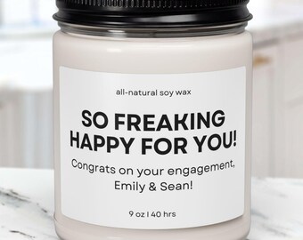 Vela de compromiso personalizada, Regalos de compromiso personalizados, Regalo de compromiso para el mejor amigo/a, Regalos de compromiso para parejas, Vela de compromiso personalizada, Regalo para prometido/a