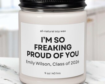 Vela divertida de graduación, regalo para graduado universitario, regalo de felicitación para un amigo, graduación de bachillerato, regalo de licenciatura, graduación de 2026