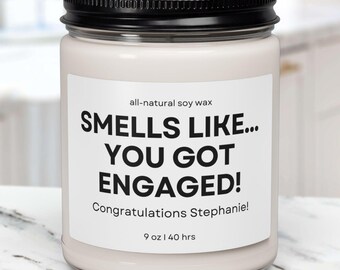 Vela de compromiso personalizada, Regalos de compromiso personalizados, Regalo de compromiso para el mejor amigo/a, Regalos de compromiso para parejas, Vela de compromiso personalizada, Regalo para prometido/a