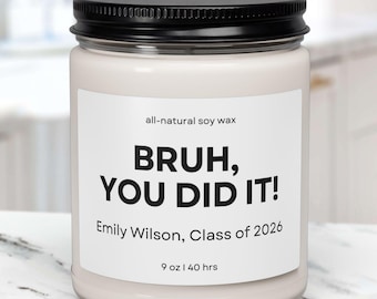 Vela divertida de graduación, regalo para graduado universitario, regalo de felicitación para un amigo, graduación de bachillerato, regalo de licenciatura, graduación de 2026