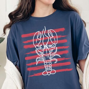 Comfort Colors Lobster Fish Shirt Ocean Seafood TShirt Sea Animal Shirt Retro Graphic Tee Fisherman Aesthetic Fisherman Core Fishy T Shirt