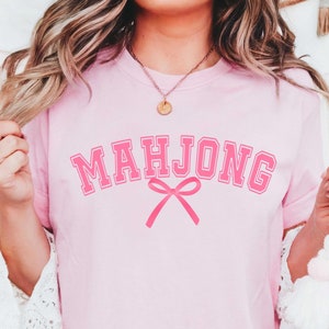 Comfort Colors Mahjong Coquette Bow Shirt In My Mahjong Era shirt Shirt Mahjong Game Night Shirt Mahjong tiles Mahjong gifts
