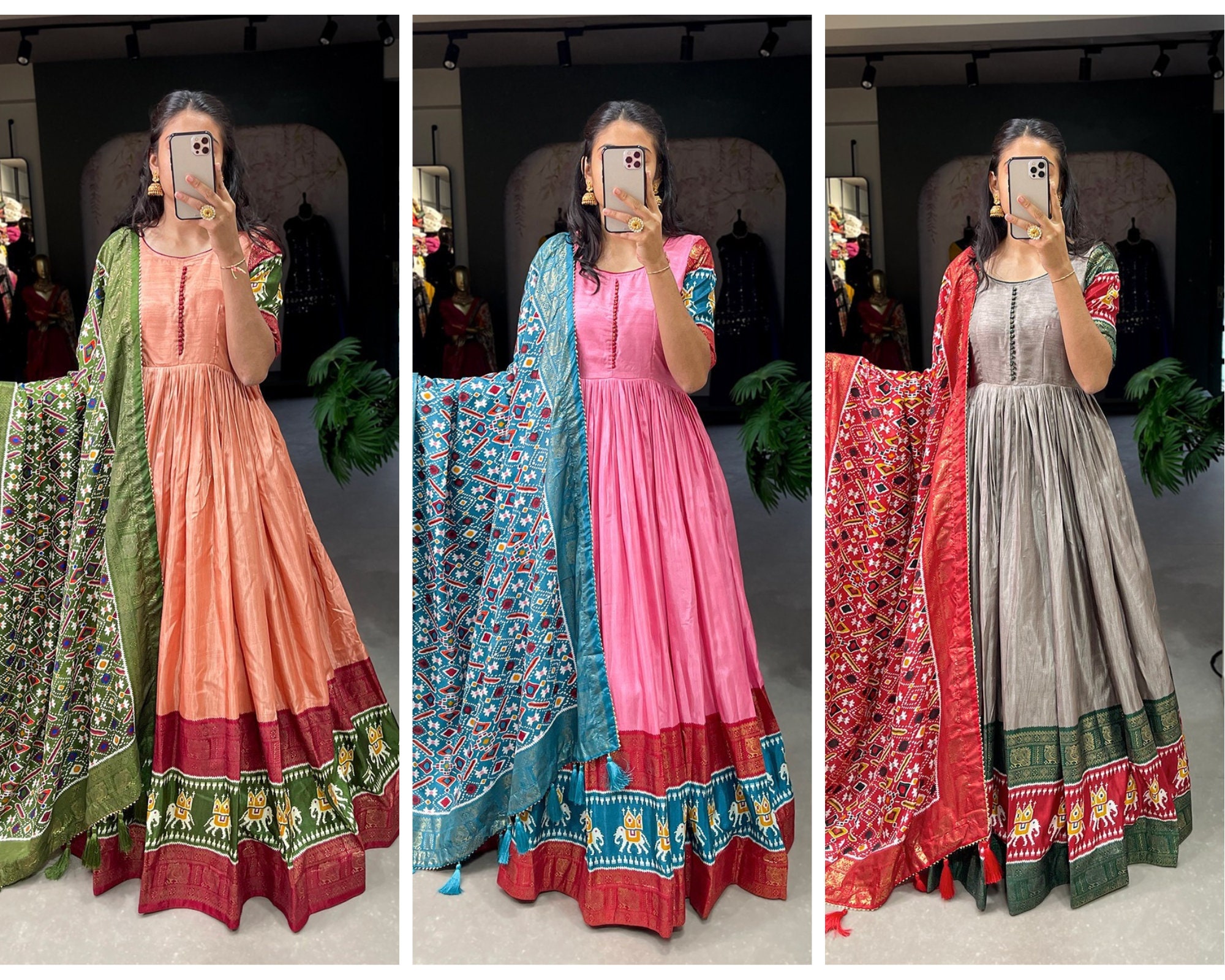 Saree Collection Flared/A-line Gown Price in India - Buy Saree Collection  Flared/A-line Gown online at Flipkart.com