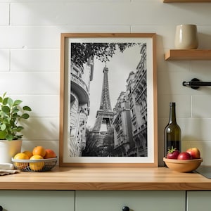 Eiffel Tower Black and White France Photo Print Original French Decor Archival Photo Print