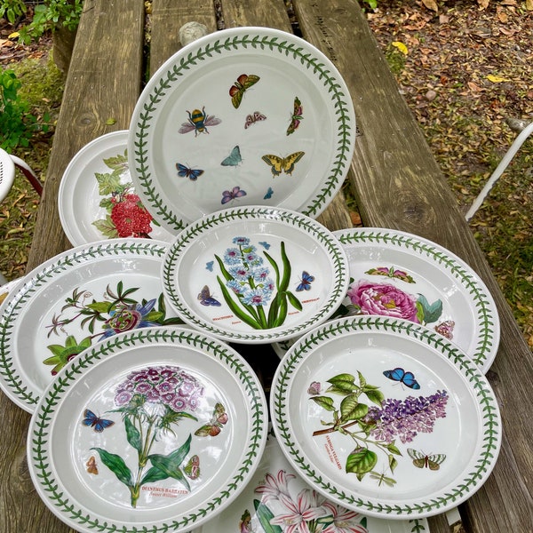 Portmeirion Botanic Garden Dinner Plates and Lunch Plates Mix and Match Vintage Retired